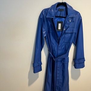 Blue trench coat